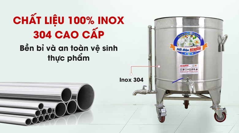 100% chất liệu inox 304 cao cấp 100% chất liệu inox 304 cao cấp