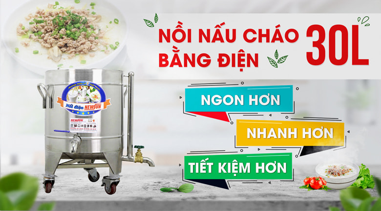 Nồi nấu cháo công nghiệp 30 lít NEWSUN