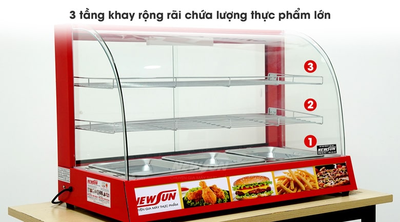3 tầng chứa lượng lớn đồ ăn