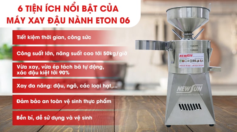 Máy xay đậu nành liên hoàn ETON-06