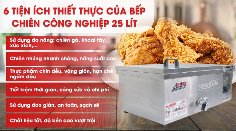 Bếp chiên công nghiệp 25L