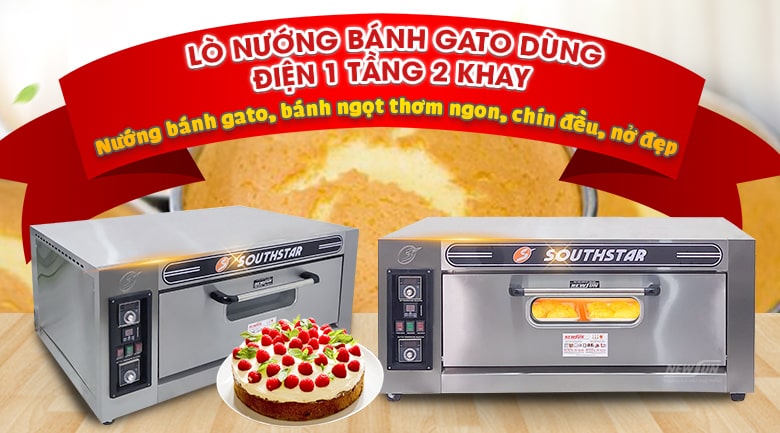 Lò nướng bánh ngọt dùng điện 1 tầng 2 khay Southstar
