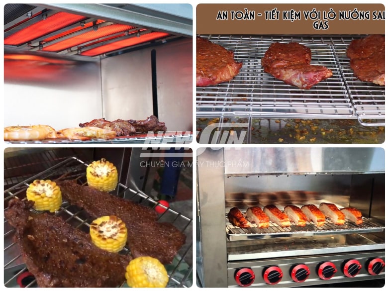 Khách hàng sử dụng lò nướng salamander 4 họng gas Khách hàng sử dụng lò nướng salamander 4 họng gas