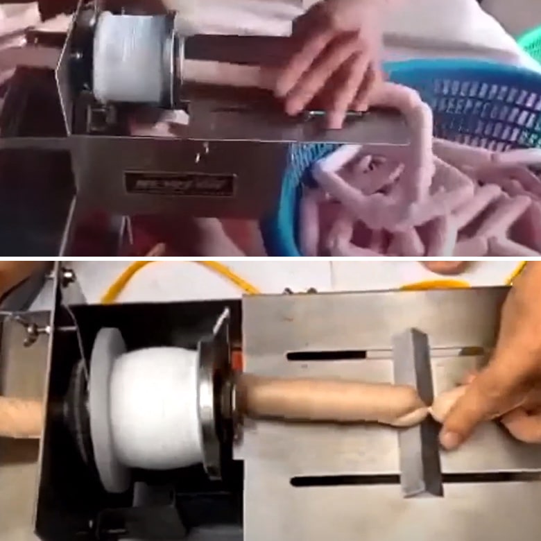 Hình ảnh khách hàng sử dụng máy buộc chỉ xúc xích dùng điện NEWSUN Hình ảnh khách hàng sử dụng máy buộc chỉ xúc xích dùng điện NEWSUN