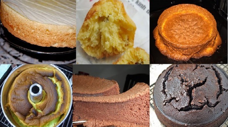 Bánh ngọt bị xẹp hỏng Bánh ngọt bị xẹp hỏng