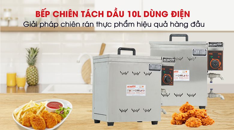 Bếp chiên tách dầu 10L dùng điện