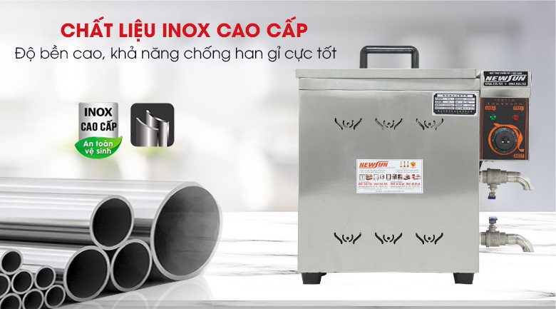 Sử dụng chất liệu inox cao cấp an toàn cho sức khỏe, dễ dàng lau chùi vệ sinh