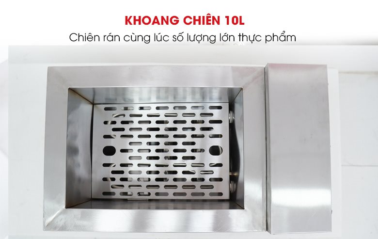 Chiên rán lượng lớn thực phẩm cùng lúc với khoang chiên rộng rãi 