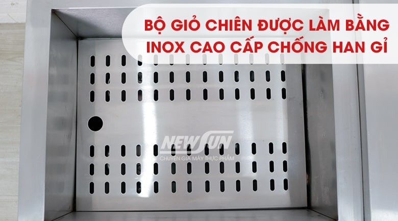 Giỏ chiên và giá đựng đồ ăn được làm từ inox cao cấp Giỏ chiên và giá đựng đồ ăn được làm từ inox cao cấp