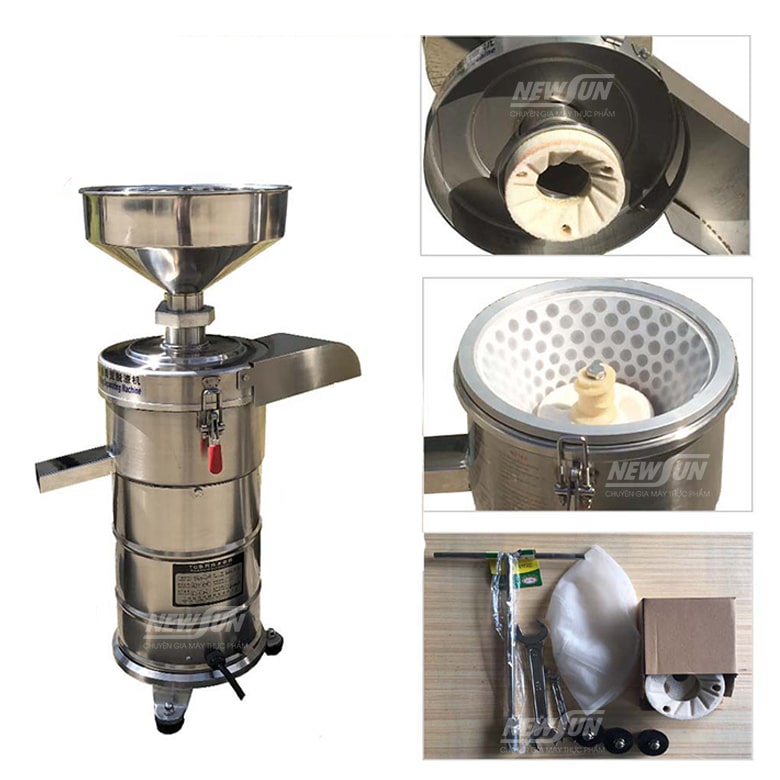 Các bộ phận phễu, đá xay, lưới lọc có thể tháo rời