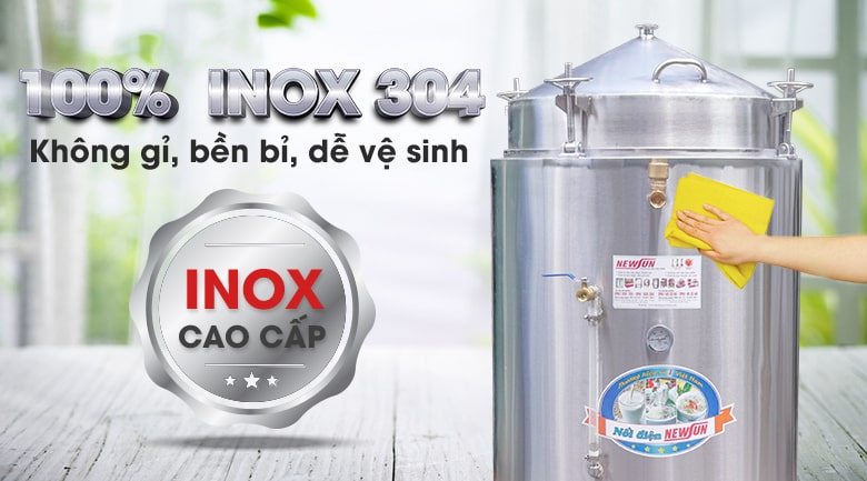 Chất liệu 100% inox 304 cao cấp