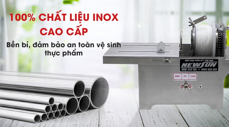 Chất liệu inox cao cấp, bền bỉ và an toàn vệ sinh Chất liệu inox cao cấp, bền bỉ và an toàn vệ sinh