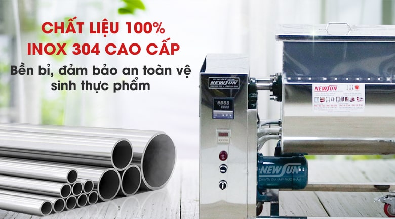 Chất liệu inox 304 cao cấp, bền bỉ, an toàn vệ sinh