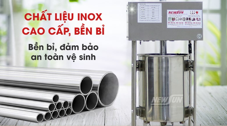 Chất liệu inox cao cấp, bền bỉ, an toàn vệ sinh