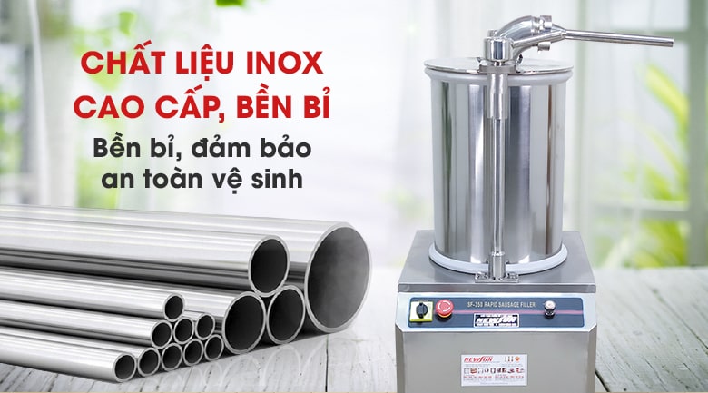 Chất liệu inox cao cấp, bền bỉ, an toàn vệ sinh Chất liệu inox cao cấp, bền bỉ, an toàn vệ sinh