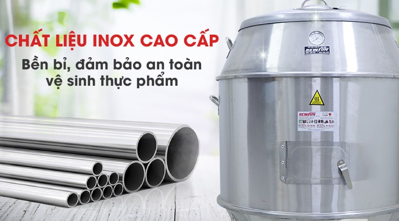 Đảm bảo vệ sinh, bền bỉ nhờ sử dụng inox chất lượng cao Đảm bảo vệ sinh, bền bỉ nhờ sử dụng inox chất lượng cao