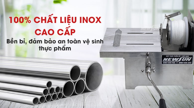 Chất liệu inox cao cấp, bền bỉ và an toàn vệ sinh Chất liệu inox cao cấp, bền bỉ và an toàn vệ sinh