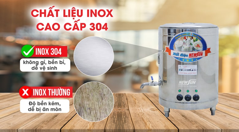 chất liệu inox 304 cao cấp