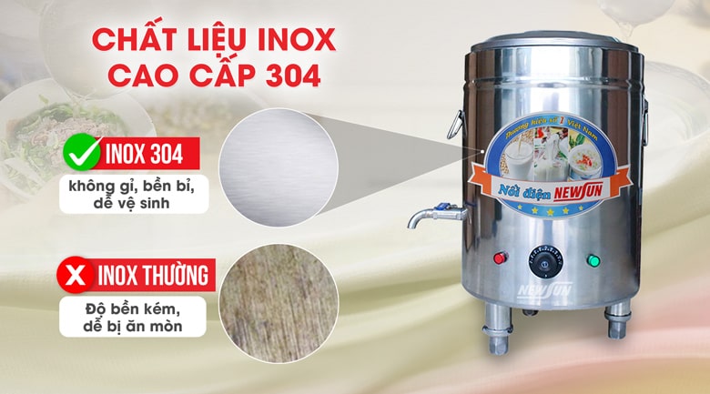 Chất liệu inox 304 cao cấp