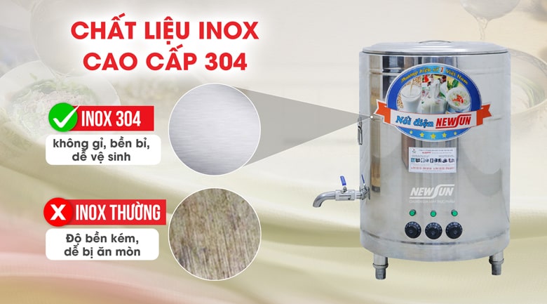 chất liệu inox 304 cao cấp