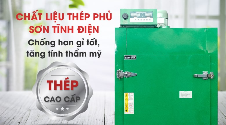 Tủ được làm từ thép phủ sơn tĩnh điện chắc chắn, bền đẹp