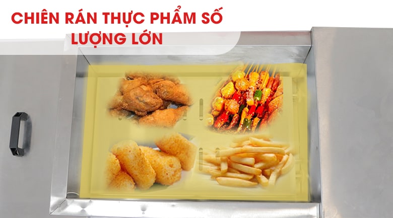 Khoang chiên rộng, đáp ứng nhu cầu lớn