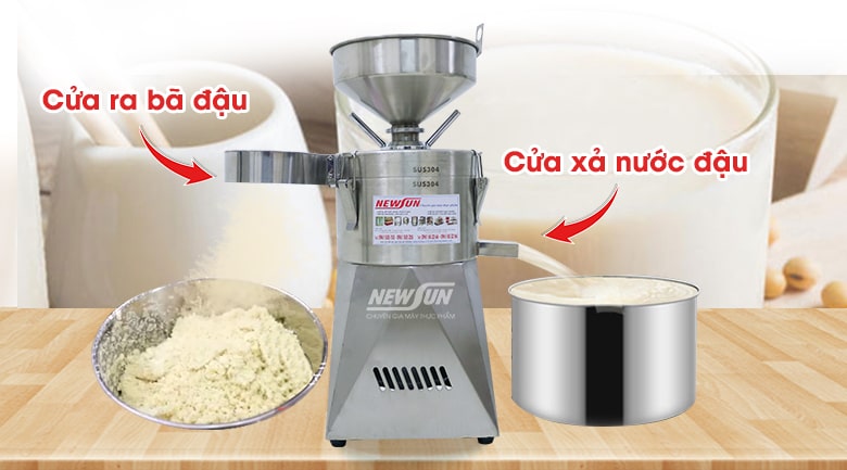 Cửa xả nước đậu và cửa ra bã đậu