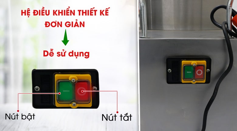 Vận hành đơn giản với công tắc bật/tắt Vận hành đơn giản với công tắc bật/tắt