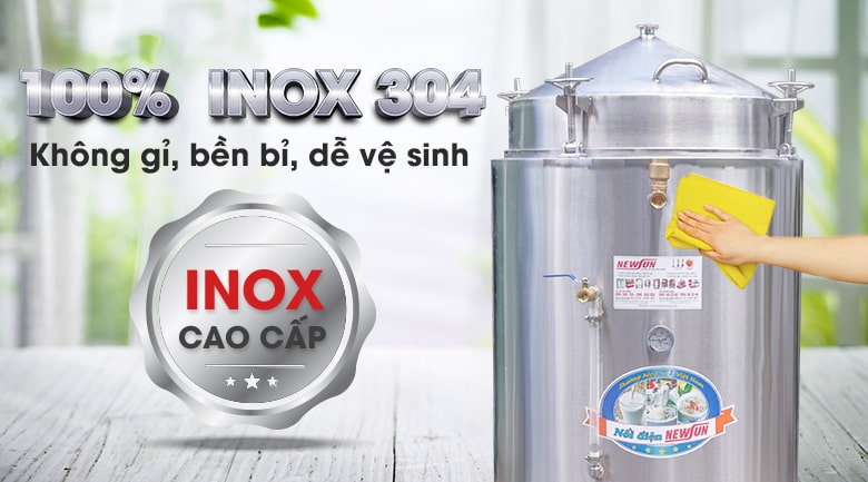 Chất liệu 100% inox 304 cao cấp
