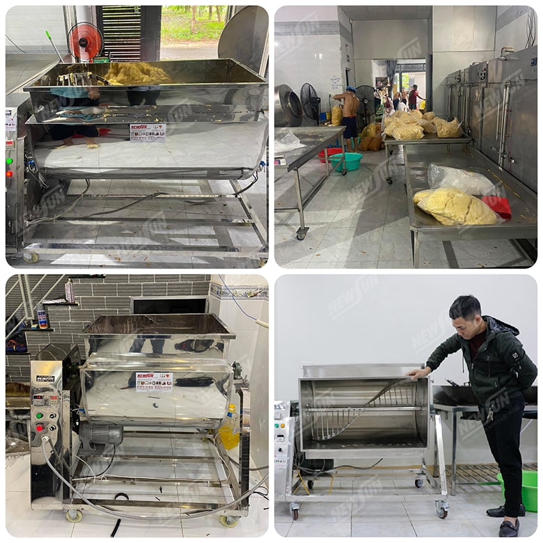 Khách hàng sử dụng máy sao ruốc 5kg NEWSUN