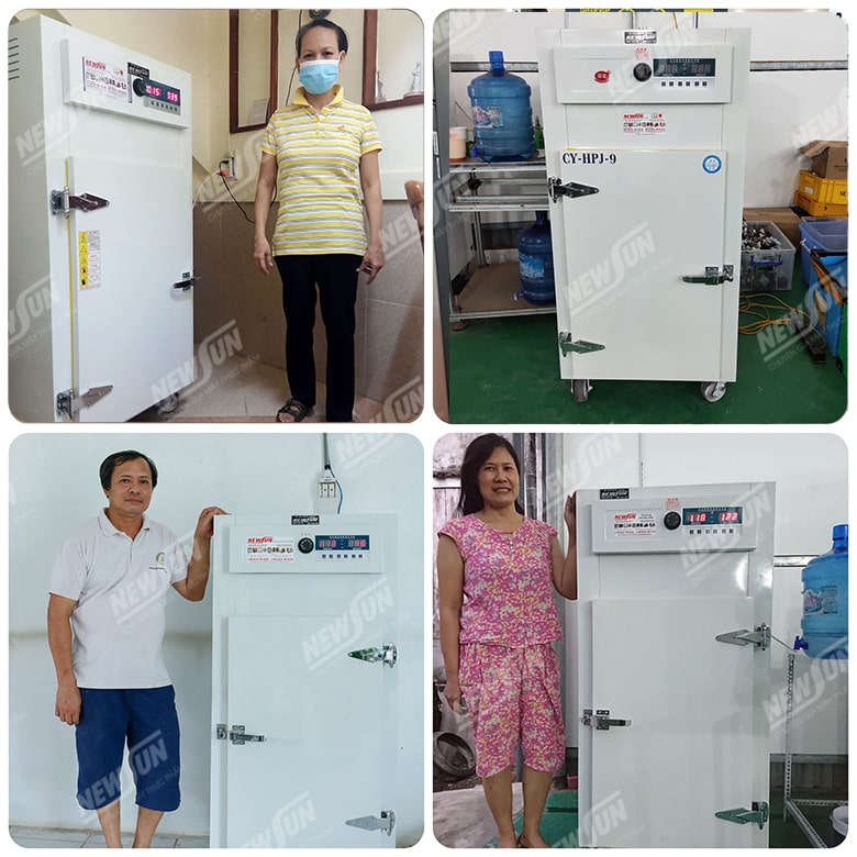 Khách hàng sử dụng tủ sấy thực phẩm NEWSUN