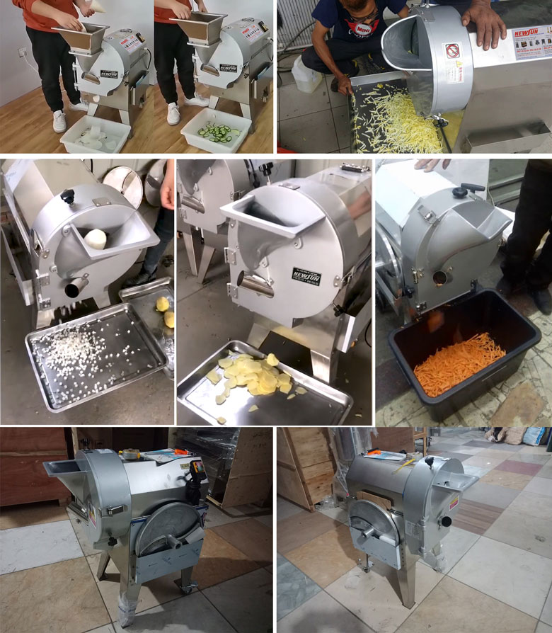 Khách hàng sử dụng máy cắt rau củ HE300