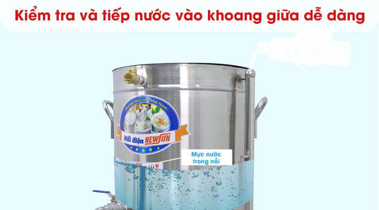 Kiểm tra và tiếp nước vào khoang chứa dễ dàng Kiểm tra và tiếp nước vào khoang chứa dễ dàng