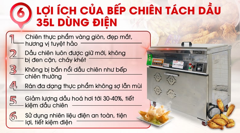 Lợi ích của bếp chiên tách dầu