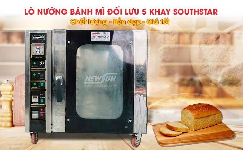 Lò nướng bánh mì đối lưu Southstar 5 khay nhập khẩu Lò nướng bánh mì đối lưu Southstar 5 khay nhập khẩu