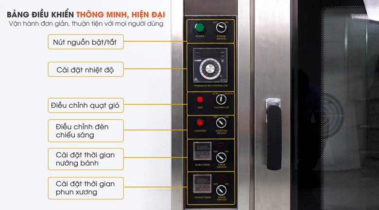 Vận hành đơn giản với bảng điều khiển thông minh, đa tính năng