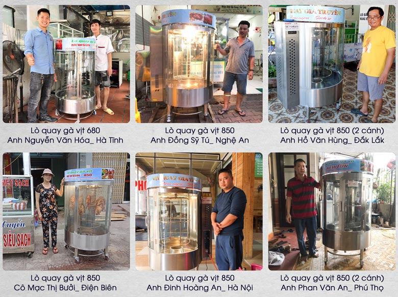 Khách hàng sử dụng lò quay gà vịt NEWSUN
