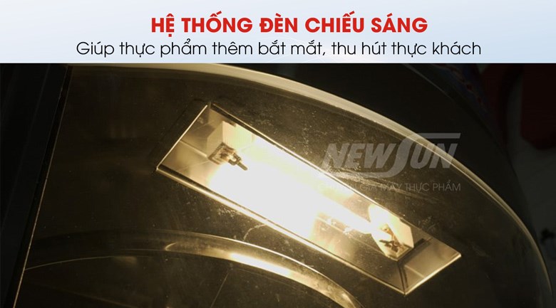 Hệ thống đèn chiếu sáng, giữ nóng hiệu quả, tăng tính thẩm mỹ