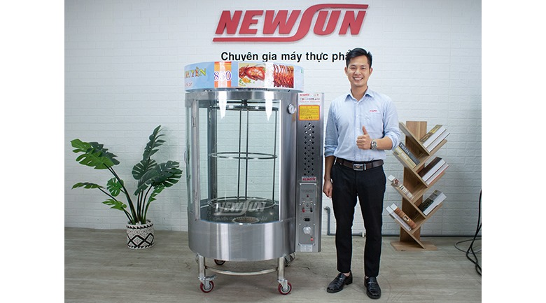lò quay gà vịt 850 2 cánh (dạng xoay)