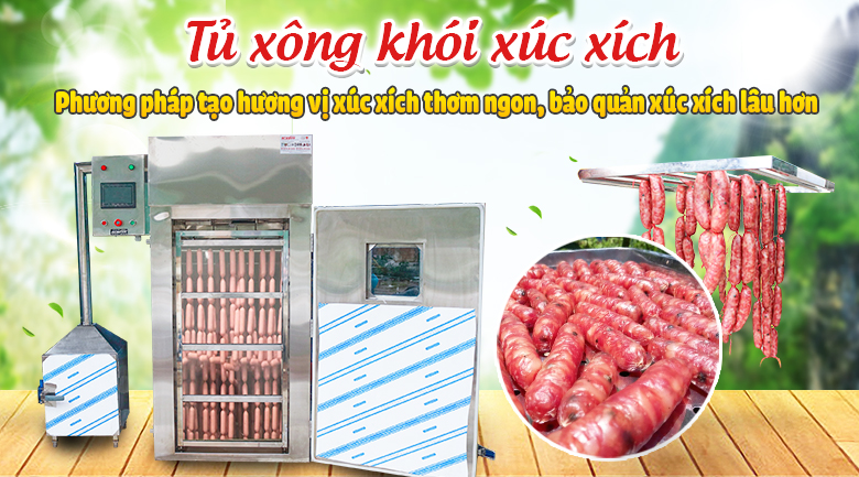 Máy xông khói xúc xích Máy xông khói xúc xích