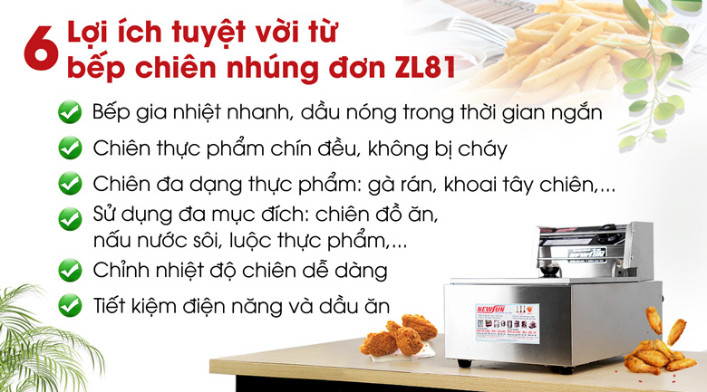 Bếp chiên nhúng đơn ZL81