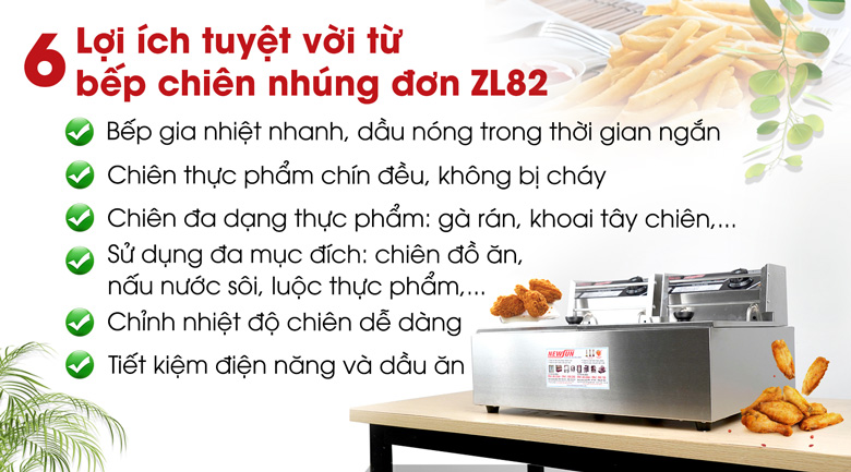 Lợi ích của Bếp chiên nhúng đôi ZL82