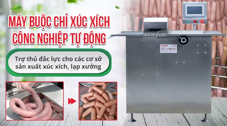 Máy buộc chỉ xúc xích công nghiệp tự động - Điện máy NEWSUN Máy buộc chỉ xúc xích công nghiệp tự động - Điện máy NEWSUN