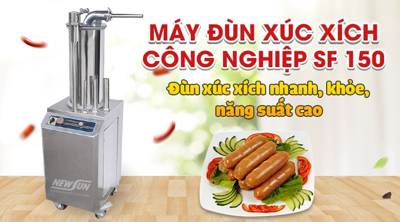 Máy đùn xúc xích công nghiệp SF 150 - Điện máy NEWSUN Máy đùn xúc xích công nghiệp SF 150 - Điện máy NEWSUN