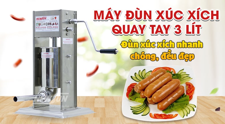 Máy đùn xúc xích quay tay 3 lít - Điện máy NEWSUN