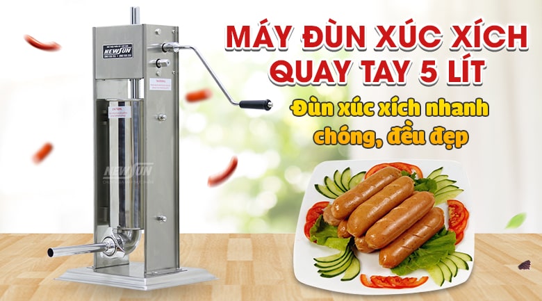 Máy đùn xúc xích quay tay 5 lít - Điện máy NEWSUN