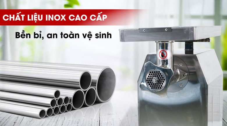 Máy được làm từ chất liệu inox cao cấp, bền bỉ và đảm bảo an toàn vệ sinh Máy được làm từ chất liệu inox cao cấp, bền bỉ và đảm bảo an toàn vệ sinh
