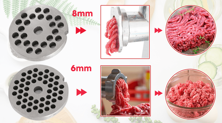 Xay thịt với nhiều độ nhuyễn khác nhau Xay thịt với nhiều độ nhuyễn khác nhau