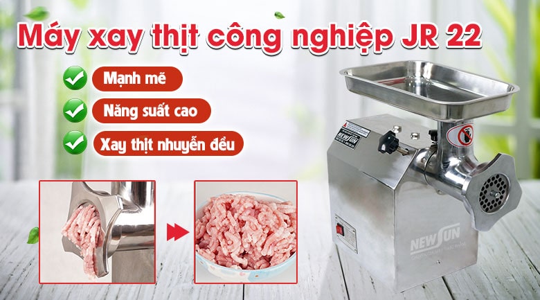 Máy xay thịt công nghiệp JR 22 - Điện máy NEWSUN Máy xay thịt công nghiệp JR 22 - Điện máy NEWSUN