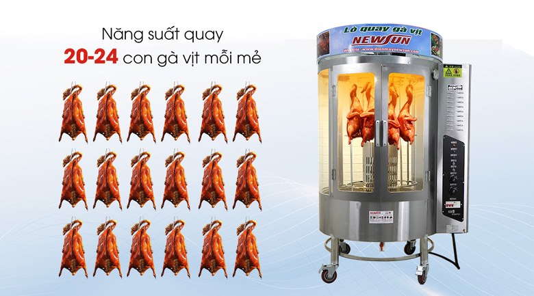 Quay nướng cùng lúc số lượng lớn gà vịt Quay nướng cùng lúc số lượng lớn gà vịt